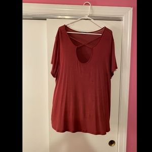 Charlotte Rousse criss-cross shirt